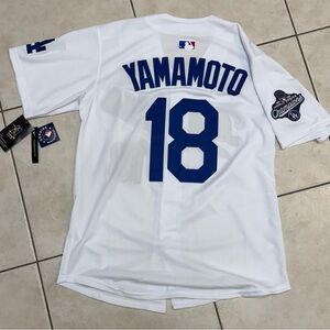 Nike MLB White and Blue Jersey